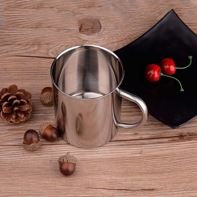 IMEEA Coffee Mug 13.5oz Double Wall Stainless Steel Cups, Set of 2