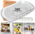 NOSTA Home Rotating Lazy Susan for Refrigerator - Square Lazy Susan - Rectangular Fridge Lazy Susan Organizer - 360° Rotating Storage - Medium Size (15x11)