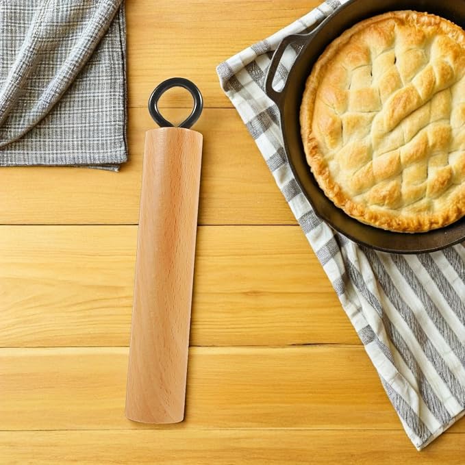 Mikinona Wok Handle Wok Accessories Detachable Handle Cookware Pan Replacement Pot Grip Replacement Wooden Pan Universal Wooden Cookware Beech Iron