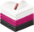 Nialnant 6 Pack Kitchen Towels, 100% Cotton, 12x12 Inches | Absorbent Quick Drying Dish Rags, Dish Cloth for Washing Dishes, Multipurpose Cleaning Rags