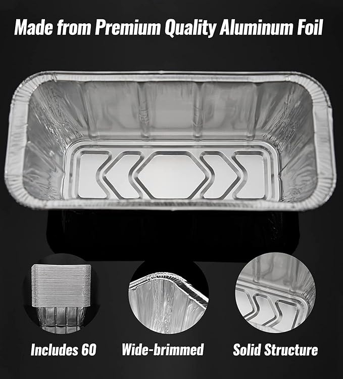 NUPICK Grease Cup Liners for Blackstone 17"/28"/36" Griddle | Drip Pan Liners for Blackstone 5017, Disposable Aluminum Foil Drip Pan Liner, 100 Pack
