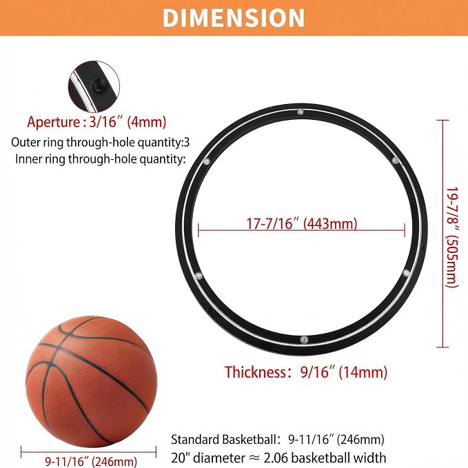 20 Inch Lazy Susan Bearing Base, 450 LBS Load Capacity Heavy-Duty Mute Turntable Ring Lazy Susan Hardware for Dining Table, DIY Projects (Black)