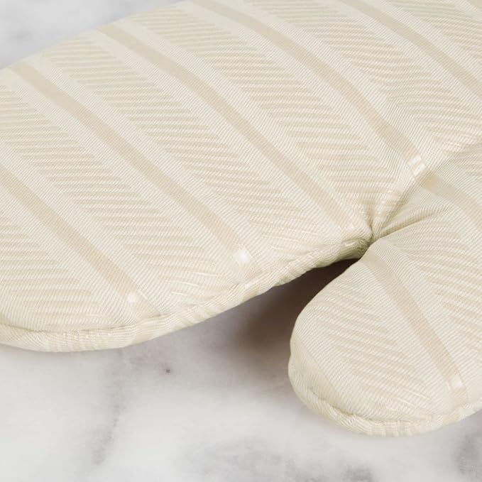 KitchenAid Albany Oven Mitt 2-Pack Set, Milkshake Tan, 7"x13"