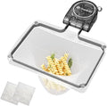 Kitchen Sink Strainer with 100 PCS Filter Mesh Bag, Food Waste Filter Basket, Suction Cup Folding Washing Vegetables and Fruits Drying Bag Holder(Grey)