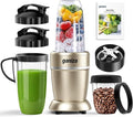 Ganiza Smoothie Blender Max 1300W, Personal Kitchen Blender & Grinder Combo | 23 oz, (2) 37 oz To-Go Cups, 6-Leaf Blade, Portable Maker for Smoothies, Shakes, Frozen Drinks, Sauces, Coffee Beans, Nuts