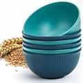 Unbreakable Cereal Bowls 24 oz, Set of 6 | Plastic Bowls Reusable, Lightweight, Made of Wheat Straw Fiber, Ideal for Salad, Soup, Ramen, Noodles, Oatmeal