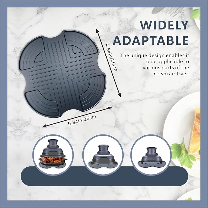 Silicone Heat Resistant mat for Ninja Crispi Air Fryer,Heat-Insulating Accessories Compatible with Ninja crispi FN101 containers,Kitchen Air Fryer Trivet (Cyberspace)