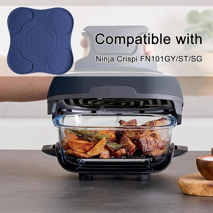 Air Fryer Trivets Silicone for Ninja Crispi, Hot Pads for Ninja Crispi Airfryer Accessories, Versatile Kitchen Countertop Potholders Suitable for Fondue Mats and Spoon Rests