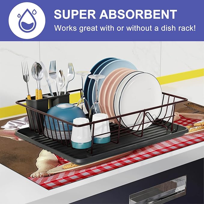 HOMETITUTE Chef Dog Stove Top Cover 28x20 Diatomite Heat Resistant Mat