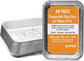 NUPICK 20 Pack 6415 Drip Pans Compatible for Weber | Aluminum Pans for Weber Spirit Series, Genesis Series, Q Series Grills, Disposable Aluminum Foil Grease Trays, 8.5" x 6"