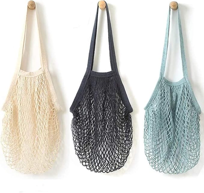 YOYI YOYI Cotton Mesh Reusable Produce Bags, Washable 100% Grocery Tote | 100% natural cotton mesh, washable and reusable — lightweight and portable for grocery shopping and produce storage