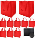 10 pack Reusable Grocery Bags,Thick Bottom-Shopping Bag for Groceries | Heavy Duty Large Shopping Totes,Reusable Bags With Handles ,Foldable,Washable ,Load Capacity Over 45 Pounds
