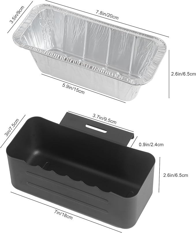 Drip Tray for Blackstone Griddles - Heavy Duty Grease Catcher Fits 17, 22, 28, 30 & 36 Inches, Includes Cup & 10 Disposable Liners, Easy Cleanup