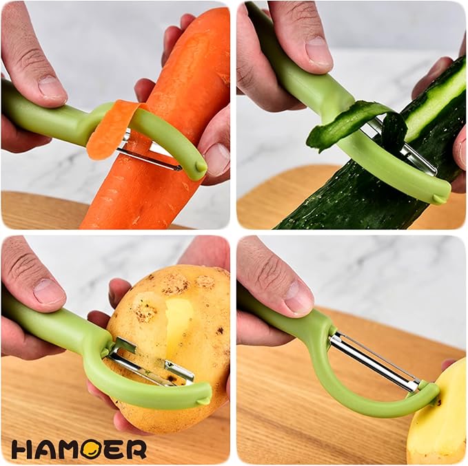 Vegetable Fruit Swivel Peeler Good Grips Handle Easy to Clean | Modern minimalist ergonomic handle,Simple structure,Multifunctional,Cartorya peeler,Blade guard