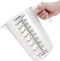 Plastic Measuring Cup with Handle, Pool Chemical Measuring Cup, Measuring Pitcher with Laser-Etched Markings for Liquid Mixing, Pouring, Lawn Care, Motor Oil, Lab Use (64 oz, 2000ml)