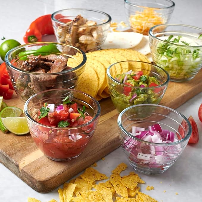 Anchor Hocking Glass 6 Piece 2 Cup 4-IN-1 PREP BOWLS