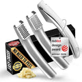 Gourmet Easy Lifetime Replace Garlic Press, No Need to Peel, Fine & Coarse | Detachable Design for Easy Cleaning, Ergonomic Handle for Effortless Press, Stainless Steel Rust-Resistant, Dishwasher Safe