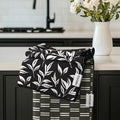 RECYCO Waffle Kitchen Towel Set of 2 - Quick Dry Microfiber Sustainable Dish Towels - Ultra Absorbent Reusable Cleaning Tea Towels - Lightweight Hand Towels,16”x 28”, Natural Rhythm
