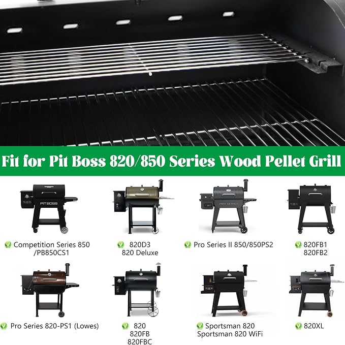 Warming Rack for Pit Boss 820 Series Upper Cooking Grate Grid Pitboss 820D 820FB 820PS1 850PS2 Sportsman Holding Rack Wood Pellet Smoker Grill Replacement Parts 76122