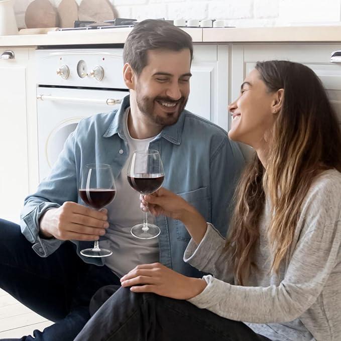 crayline Plastic Wine Glasses Set of 4(15oz) | 100% Tritan & BPA Free | Unbreakable Wine Glasses with Stem | Dishwasher Safe | Perfect For Pool, Patio, Camping, Outdoor Parties, Everyday Use.