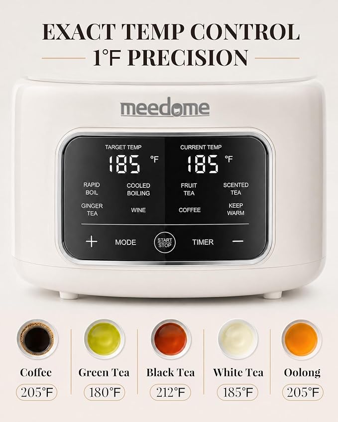 3L Electric Kettle & Beverage Dispenser with Infuser, Spigot - All-in-One Health Pot for Iced Tea/Coffee, Temperature Control, Glass Pitcher - Home & Office Use