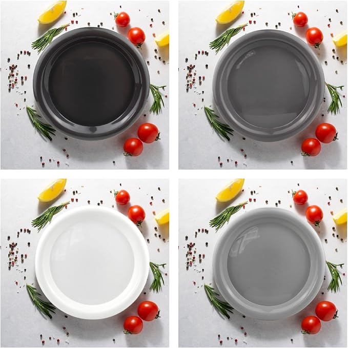 24Piece Plastic Plates and Bowls Sets Dinnerware Set Dishes Set for 4,College Dorm Room Essentials,Camping Plates and Bowls with Tumbler,Knives,Forks and Spoons,Mess Kit,Microwave Safe,BPA Free