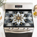 Floral Mandala Stove Top Cover 28.35x20.47 in Non Slip Mat | Heat Resistant Cooktop Protector Mat with Non-Slip Backing, Scratch Protection and Countertop Drying Mat.