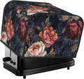 Toaster Cover 4 Slice with Floral Pattern Dustproof Bread Maker Cover Fingerprint Bakeware Protection Wide Slot Toaster Bag Reusable Kitchen Small Appliance Cover
