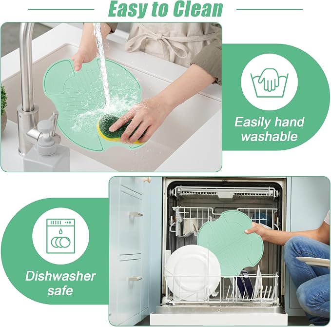 Silicone Heat Resistant Trivet Pad for Ninja Crispi Air Fryer | Non-Slip Mat for Countertops, Easy-Clean, Compatible with Ninja Air FN101GY/FN101SG/FN101ST (Mint Green)
