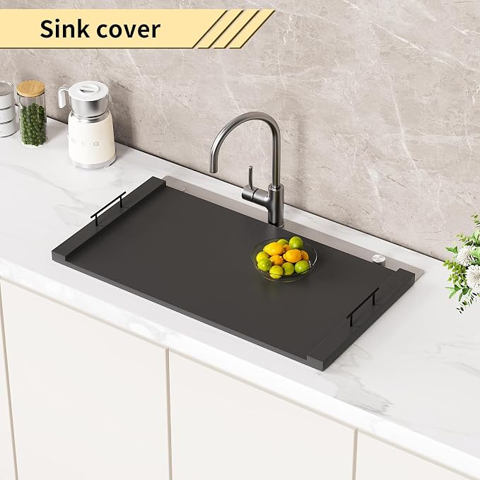 Noodle Board Stove Top Cover 30x22 Inch Wooden Cover with Handles | Creates extra countertop space with multi-layer wood construction and handles. Fits gas and electric ranges.