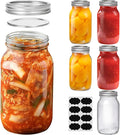 ComSaf 24 oz Mason Jars Regular Mouth 6 Pack, Tall Glass Jars with Lids | BPA-Free Materials, Canning Pickling Jam, Sauce Juice, Chunky Salsa, Large Capacity, DIY Favor
