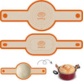 Silicone Bread Sling, Sourdough Transfer, Nonstick, 2 Pack Oval and Round | Easy Cleanup & Reusable Baking Mats, Sour Dough Tools & Supplies for Dutch Oven, Orange