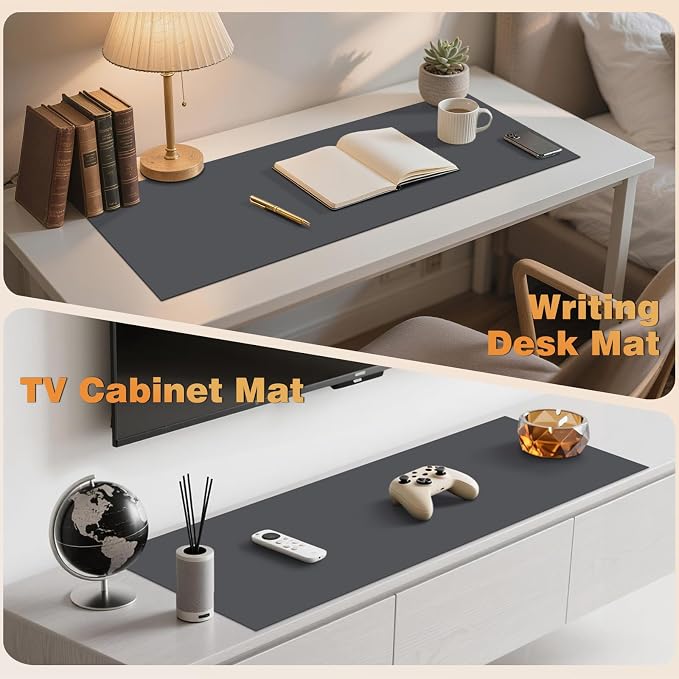 49.2" x 15.7" Large Silicone Mat for Kitchen Counter Protector, Cuttable | Silicon Countertop Protector Mat Heat Resistant Mats for Countertop, Cut to Fit Placemat Ship Roll by Foepoge, Dark Grey