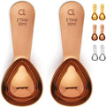 Coffee Scoop (Set of 2) - 2 Tablespoon (2 Tbsp / 1/8 Cup / 1 oz) - The Best Stainless Steel Measuring Spoons for Coffee, Tea, and More (2, Rose Gold)
