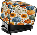 2 Slice Toaster Cover Autumn Pumpkin Sunflower Toaster Covers Two Slice Wide Slot Waterproof and Dustproof Covers for Wide Slot Toasters and Small Appliances Kitchen Decor Gifts