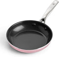 Blue Diamond 8" Diamond Infused Ceramic Nonstick Frying Pan Skillet, Pink | PFAS-Free Ceramic Nonstick, Dishwasher & Oven Safe, Stay Cool Handle, Durable Metal Utensil Safe, Egg & Omelet Pan