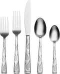Oneida Tuscany 45-Piece 18/0 Silverware Set for 8, Flatware | satin finish, dishwasher safe | includes serving spoons and utensil set | cutlery set, wedding silverware