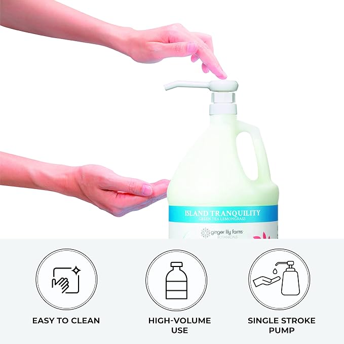 Ginger Lily Farms Premium Gallon Pump, Dispenses One Ounce Per Pump, Fits Most Standard Gallon Bottles and Containers