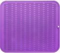 MicoYang Silicone Dish Drying Mat for Multiple Usage,Easy clean,Eco-friendly,Heat-resistant Silicone Mat for Kitchen Counter or Sink,Refrigerator or Drawer Liner Purple 2XL 24 inches x 18 inches