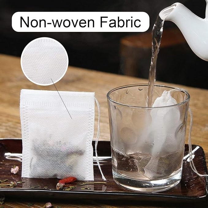 400 Pcs Tea Filter Bags Empty Tea Bags Drawstring Seal Tea Infusers Bag for Loose Leaf Tea