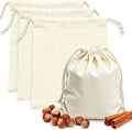 PrettyCare 15x13 Inch Reusable Cotton Storage Bags, 3-Pack Muslin Drawstring Bags for Bread, Potatoes, Onions, Produce; Biodegradable Canvas Fabric Sacks for Shoes, Laundry, Clothes, Travel Storage