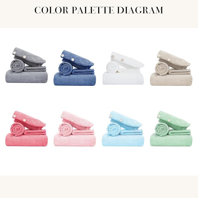 Soft Bath Towel Set of 4, Extra Large Microfiber Towels 35x70 in, Bath Towel Hand Towel Hair Towel Washcloths Set, Quick Dry, Highly Absorbent, for Bathroom Shower Pool Hotel Beach (White, 4 Piece)