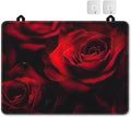 Stove Top Covers for Electric Stove,Red Rose Flower Flat Top Stove Cover,Retro Floral Heat Resistant Glass Top Stove Cover Protector Anti-Slip Range Covers, 28 x 20 Inch