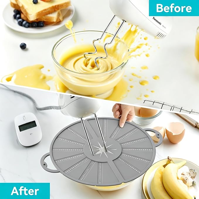 Foldable Silicone Splatter Screen for 10-12 Inch with Handle，Gray | Foldable Splash Guard, Multi-Use Grease Splatter Guard, Non-Stick Oil Splatter Guard, Dishwasher Safe, BPA Free