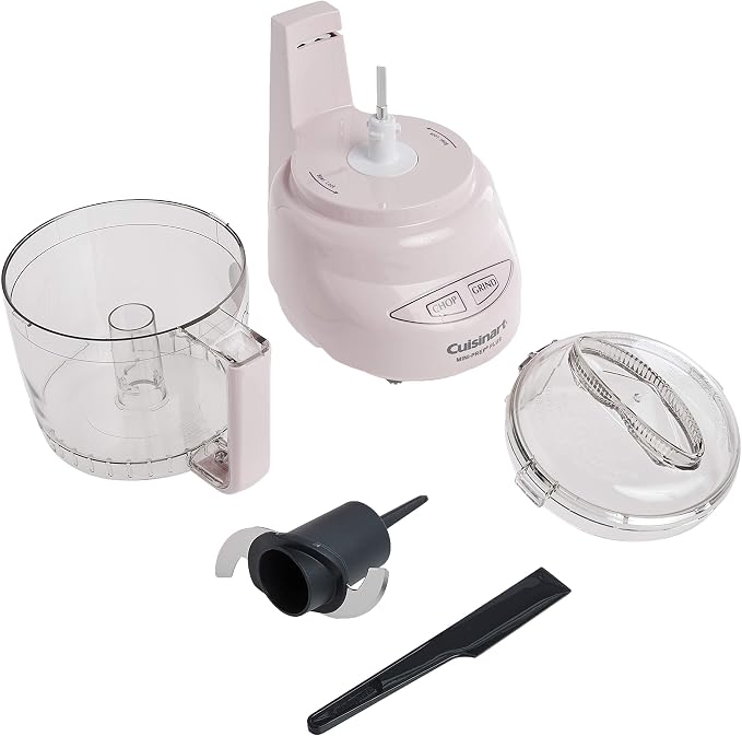 Cuisinart Mini-Prep Plus Food Processor, 3-cup Mini Food Processor to Chop Herbs, Vegetables, and Hard Cheese, 3-cup Work Bowl, Reversible Stainless Steel Blade, DLC-2APK, Pink
