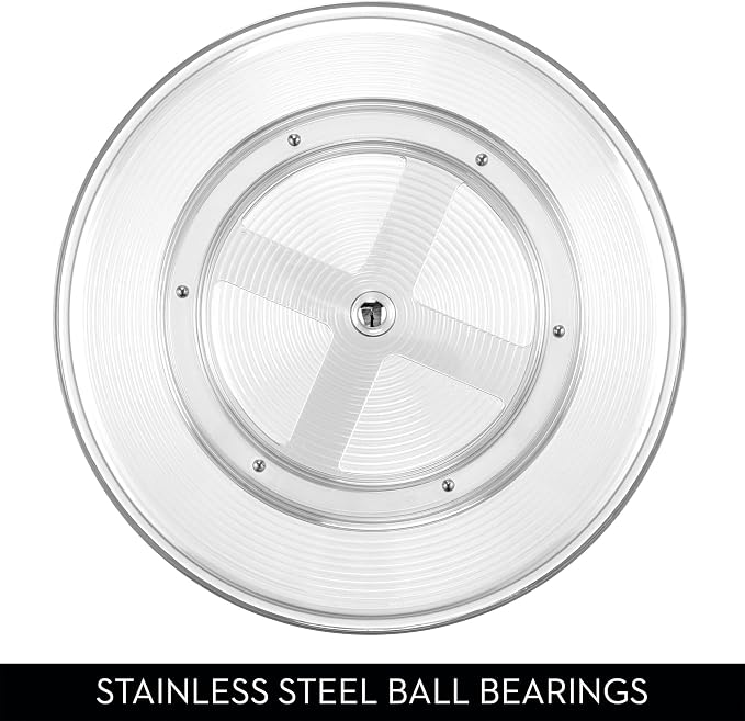 iDesign 11-Inch Round Lazy Susan Organizer, Set of 2, Clear | Kitchen or Pantry Storage