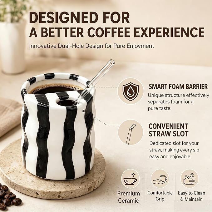 Espresso Cups Ceramic Coffee Mug Series European Striped Dot Coffee Cup And Saucer Mug Cake Plate Afternoon Tea Set Tea Cup And Saucer (Black 3)