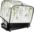 4 Slice Toaster Cover Butterfly Watercolor Botanical Leaf Dust Proof Washable Kitchen Appliance Cover with Pocket, Oxford Fabric Countertop Toaster Protector for Standard Toasters Small Appliances