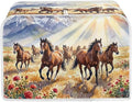 4 Slice Toaster Cover Horse Mountain Print Bread Maker Machine Covers Washable Microwave Oven Cover for Kitchen