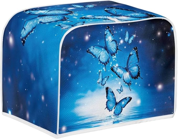 Butterfly Print Toaster Cover 4 Slice Toaster Oven Covers Dust Protection Small Appliance Covers, Waterproof Toaster Oven Protector Toaster Accessories Oven Cover, Kitchen Accessories